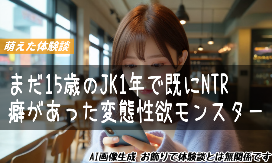 まだ15歳のJK1年で既にNTR癖があった変態性欲モンスター