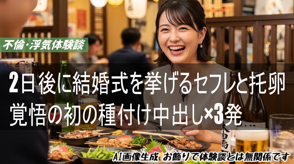 2日後に結婚式を挙げるセフレと托卵覚悟の初の種付け中出し×3発