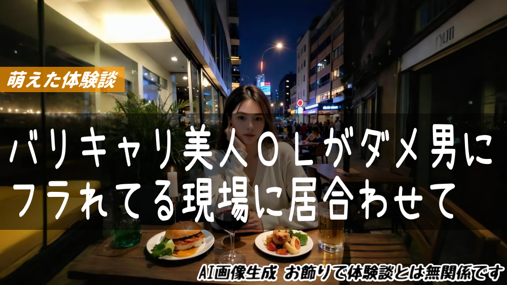 バリキャリ美人ＯＬがダメ男にフラれてる現場に居合わせて