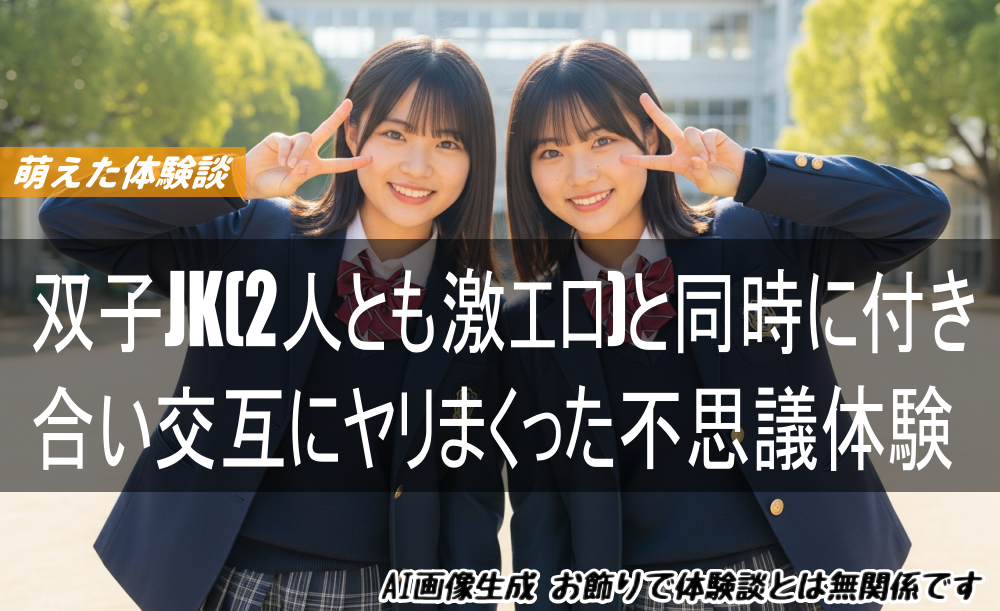 双子JK(2人とも激エロ)と同時に付き合い交互にヤリまくった不思議体験
